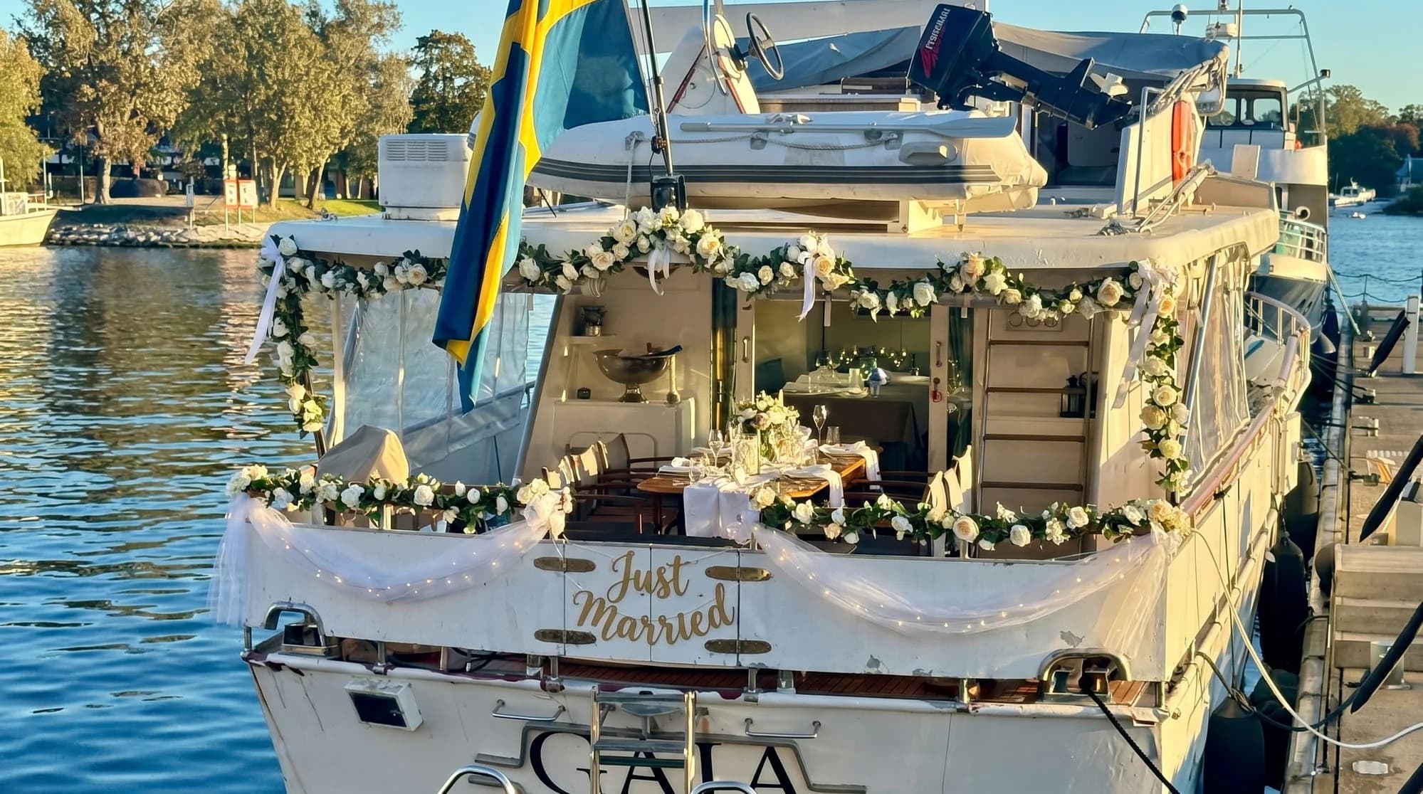 Bröllopstur ombord M/Y Gaia